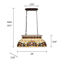 Load image into Gallery viewer, RADIANCE goods Victorian-Style 3-Light Dark Bronze Finish Island Pendant 28" Wide