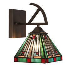 Load image into Gallery viewer, RADIANCE goods Tiffany-Style 1-Light Mission Wall Sconce 6" Shade