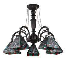 Load image into Gallery viewer, RADIANCE goods Tiffany-Style 5-Light Mission Large Chandelier 27" Wide
