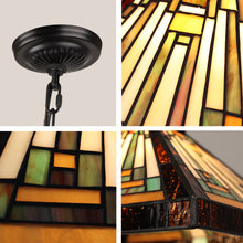 Load image into Gallery viewer, RADIANCE goods Tiffany-Style 1-Light Mission Ceiling Pendant 12" Shade