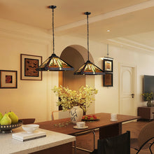 Load image into Gallery viewer, RADIANCE goods Tiffany-Style 1-Light Mission Ceiling Pendant 12" Shade