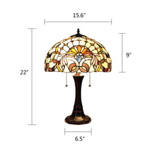 Load image into Gallery viewer, RADIANCE Goods Victorian-Style 2-Light Dark Bronze Finish Table Lamp 16" Wide