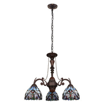 Load image into Gallery viewer, RADIANCE goods Victorian-Style Dark Bronze 3-Light Mini Chandelier 24" Wide