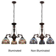 Load image into Gallery viewer, RADIANCE goods Victorian-Style Dark Bronze 3-Light Mini Chandelier 24" Wide
