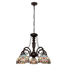 Load image into Gallery viewer, RADIANCE goods Victorian-Style Dark Bronze 5-Light Large Chandelier 27" Wide