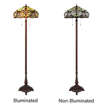 Load image into Gallery viewer, RADIANCE Goods Victorian-Style 2-Light Dark Bronze Finish Floor Lamp 18" Wide