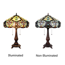 Load image into Gallery viewer, RADIANCE goods Victorian-Style 2-Light Dark Bronze Finish Table Lamp 18" Wide