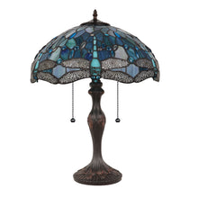 Load image into Gallery viewer, RADIANCE goods Dragonfly Tiffany-Style 2-Light Table Lamp 16" Shade