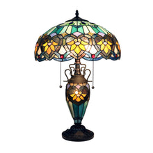 Load image into Gallery viewer, RADIANCE goods Tiffany-style 3-Light Victorian Double Lit Table Lamp 16" Shade
