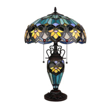 Load image into Gallery viewer, RADIANCE goods Tiffany-style 3-Light Victorian Double Lit Table Lamp 16" Shade
