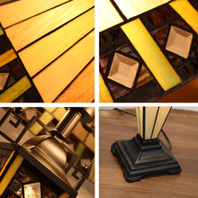 Load image into Gallery viewer, RADIANCE goods Tiffany-Style 3-Light Mission Double Lit Table Lamp 16" Shade