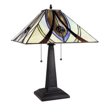 Load image into Gallery viewer, RADIANCE goods Tiffany-style 2 Light Mission Table Lamp 16" Shade