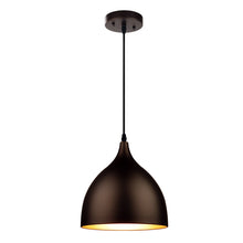 Load image into Gallery viewer, RADIANCE goods Industrial 1 Light Textured Black Mini Pendant Ceiling Fixture 10" Wide