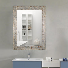 Load image into Gallery viewer, RADIANCE goods Seashell Finish Rectangular Framed Wall Mirror 32" Height