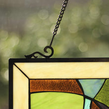 Load image into Gallery viewer, RADIANCE goods Floral Stained Glass Window Panel 25"x18.11"