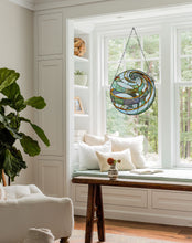 Load image into Gallery viewer, RADIANCE goods Tiffany-Style Geometric Stained Glass Window Panel 23" Width