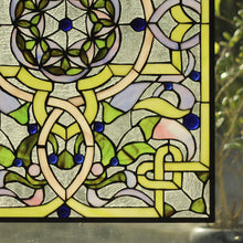 Load image into Gallery viewer, RADIANCE goods Victorian Stained Glass Window Panel 25"x18.11