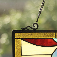 Load image into Gallery viewer, RADIANCE goods Floral Stained Glass Window Panel 25"x18.11"