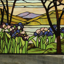 Load image into Gallery viewer, RADIANCE goods Floral Stained Glass Window Panel 25"x18.11"