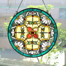 Load image into Gallery viewer, RADIANCE goods Dragonfly Stained Glass Window Panel 20"x20"