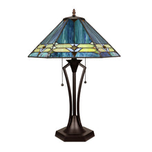 Load image into Gallery viewer, RADIANCE goods Geometric Style 2-Light Table Lamp 18" Shade