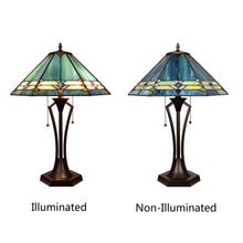 Load image into Gallery viewer, RADIANCE goods Geometric Style 2-Light Table Lamp 18" Shade