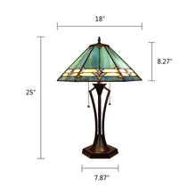 Load image into Gallery viewer, RADIANCE goods Geometric Style 2-Light Table Lamp 18" Shade