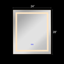 Load image into Gallery viewer, RADIANCE goods Embedded LED Mirror 4000K Warm White 24"