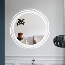 Load image into Gallery viewer, RADIANCE goods Back Lit Round TouchScreen LED Mirror 3 Color Temperatures 3000K-6000K 30" Wide