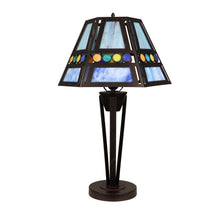 Load image into Gallery viewer, RADIANCE goods Retro-Style Stained Glass 1-Light Table Lamp 14" Shade