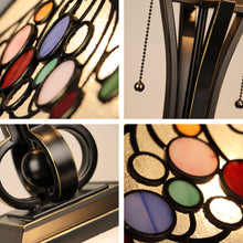 Load image into Gallery viewer, RADIANCE goods Retro-Style Stained Glass 2-Light Table Lamp 16" Shade