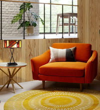 Load image into Gallery viewer, RADIANCE goods Retro-Style Stained Glass 2-Light Table Lamp 16" Shade