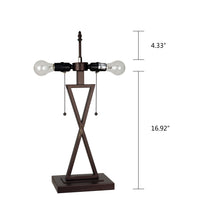 Load image into Gallery viewer, RADIANCE goods Retro-Style Stained Glass 2-Light Table Lamp 16" Shade