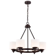Load image into Gallery viewer, RADIANCE goods Contemporary-style 6 Light Chandelier 24" Wide