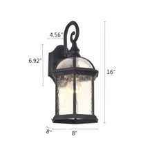 Load image into Gallery viewer, RADIANCE goods 1 Light Black Outdoor Wall Sconce 16" Tall