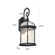 Load image into Gallery viewer, RADIANCE goods 1 Light Black Outdoor Wall Sconce 19" Tall