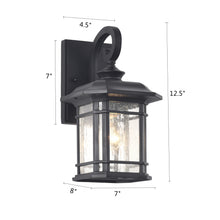 Load image into Gallery viewer, RADIANCE goods 1 Light Black Outdoor Wall Sconce 13" Tall