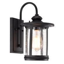 Load image into Gallery viewer, RADIANCE goods 1 Light Textured Black Outdoor Wall Sconce 12" Tall