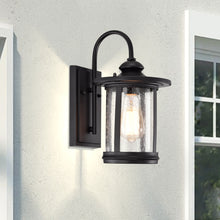 Load image into Gallery viewer, RADIANCE goods 1 Light Textured Black Outdoor Wall Sconce 12" Tall