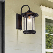 Load image into Gallery viewer, RADIANCE goods 1 Light Textured Black Outdoor Wall Sconce 16" Tall