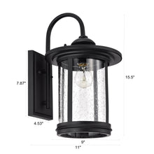 Load image into Gallery viewer, RADIANCE goods 1 Light Textured Black Outdoor Wall Sconce 16" Tall
