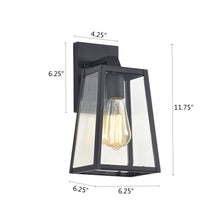 Load image into Gallery viewer, RADIANCE goods 1 Light Black Outdoor Wall Sconce 11" Tall