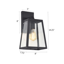 Load image into Gallery viewer, RADIANCE goods 1 Light Black Outdoor Wall Sconce 14" Tall