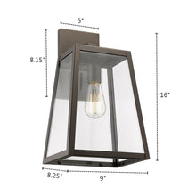 Load image into Gallery viewer, RADIANCE goods 1 Light Rubbed Bronze Outdoor Wall Sconce 16" Tall