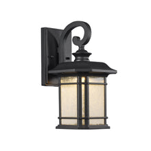 Load image into Gallery viewer, RADIANCE goods Embedded LED Textured Black Outdoor Wall Sconce 13" Tall