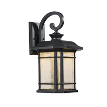 Load image into Gallery viewer, RADIANCE goods Embedded LED Textured Black Outdoor Wall Sconce 17" Tall
