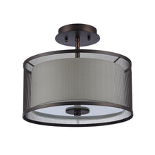 Load image into Gallery viewer, RADIANCE goods 2 Light Rubbed Bronze Semi-Flush Ceiling Mount 13" Wide
