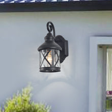 Load image into Gallery viewer, RADIANCE goods 1 Light Black Outdoor Wall Sconce 11" Tall