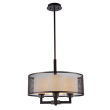 Load image into Gallery viewer, RADIANCE goods Transitional 4 Light Rubbed Bronze Ceiling Pendant 19" Wide