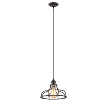 Load image into Gallery viewer, RADIANCE goods Industrial-Style 1 Light Rubbed Bronze Ceiling Pendant 10" Wide